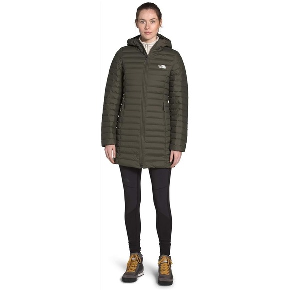NEW The North Face Stretch Down Parka in Dark Green Olive Size Small S #C3853 - Picture 1 of 16